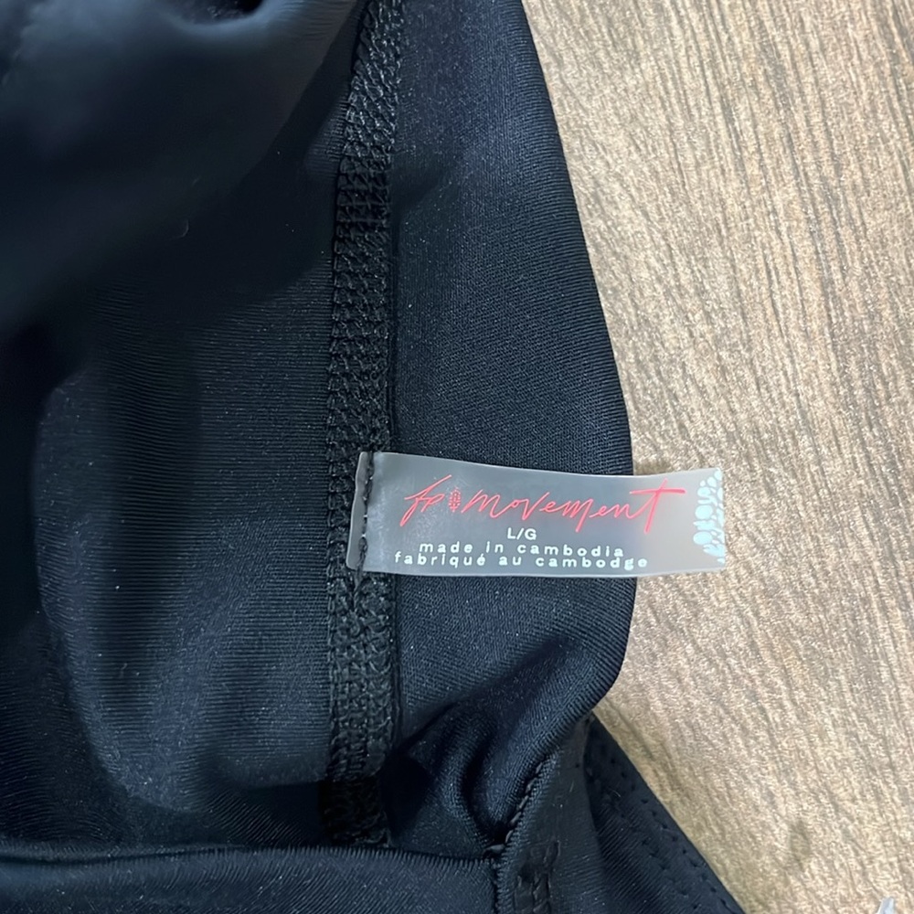 NEW Free People Movement My High Onesie Open Back Jumpsuit Black Size Large - Picture 6 of 6